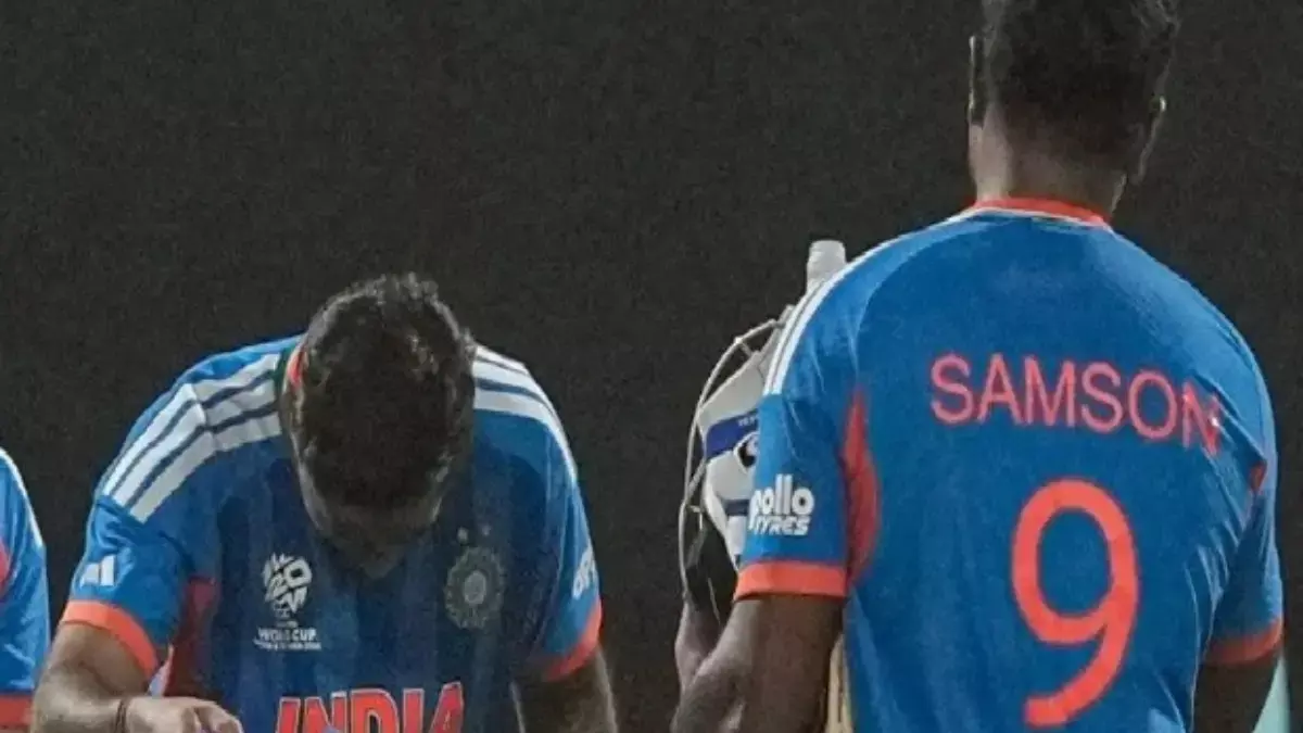 भारत के T20 WC S/F जीतने के बाद सैमसन के लिए स्काई का इशारा वायरल हुआ