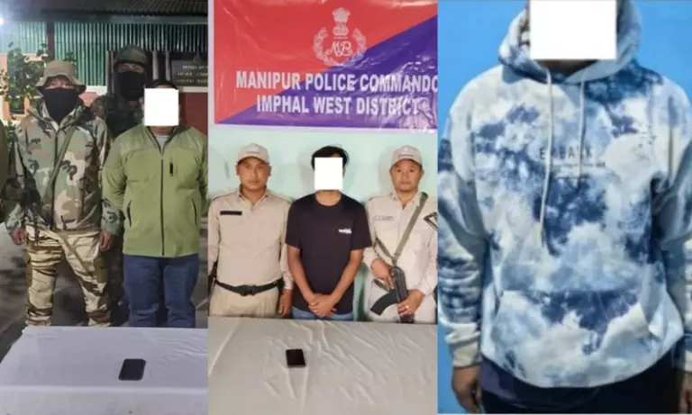 Manipur: होली से पहले तीन उग्रवादी गिरफ्तार; हथियार, चोरी की गाड़ी बरामद