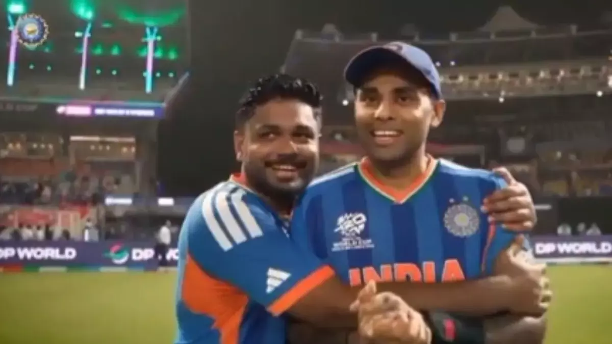 अब रुलाएगा क्या पगले: IND के T20 WC S/F जीतने के बाद सैमसन ने स्काई किया