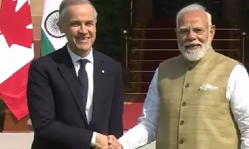 PM Modi ने हैदराबाद हाउस में कनाडा के प्रधानमंत्री मार्क कार्नी से मुलाकात की