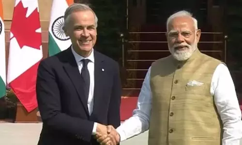 पीएम मोदी ने हैदराबाद हाउस में कनाडा के प्रधानमंत्री मार्क कार्नी से की मुलाकात