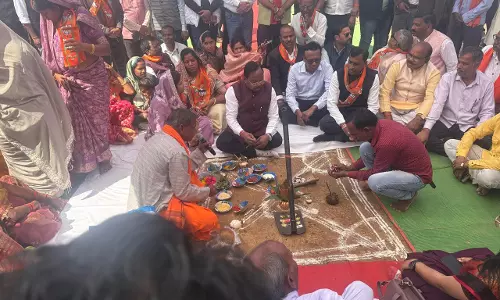 मंत्री राम विचार नेताम ने धोन्धा प्रतापपुर में किया कृषि महाविद्यालय का भूमि पूजन मंत्री राम विचार नेताम ने धोन्धा प्रतापपुर में किया कृषि महाविद्यालय का भूमि पूजन