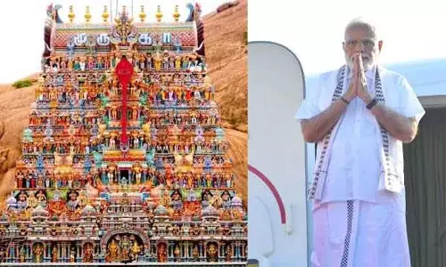 मोदी ने थिरुप्पारमकुंड्रम मुरुगन मंदिर में पूजा-अर्चना की