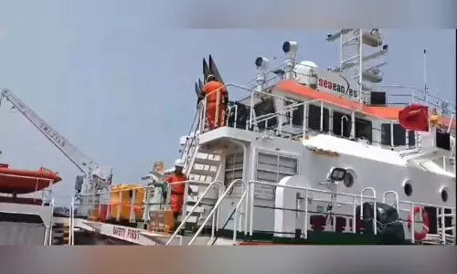 पश्चिम एशिया में तनाव के बीच ऑफशोर सप्लाई जहाज केरल के कोल्लम पोर्ट पर लंगर डाले हुए