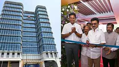 CM स्टालिन ने फाइनेंशियल टेक्नोलॉजी टावर का उद्घाटन किया CM स्टालिन ने फाइनेंशियल टेक्नोलॉजी टावर का उद्घाटन किया