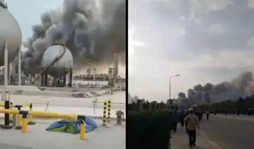ईरान के ड्रोन ने सऊदी अरब में Aramco Oil Refinery पर हमला किया ईरान के ड्रोन ने सऊदी अरब में Aramco Oil Refinery पर हमला किया