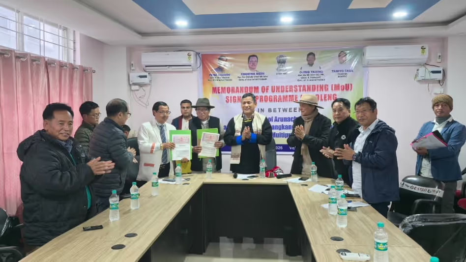 अरुणाचल के गांव के परिवारों ने सियांग अपर हाइड्रोपावर स्टडी के लिए MoU पर साइन किए