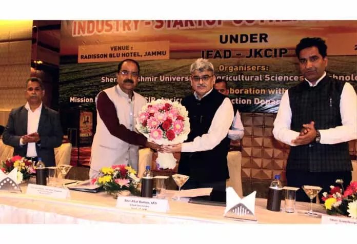 मुख्य सचिव ने JKCIP के तहत SKUAST-J इंडस्ट्री-स्टार्टअप आउटरीच कार्यक्रम का उद्घाटन किया मुख्य सचिव ने JKCIP के तहत SKUAST-J इंडस्ट्री-स्टार्टअप आउटरीच कार्यक्रम का उद्घाटन किया