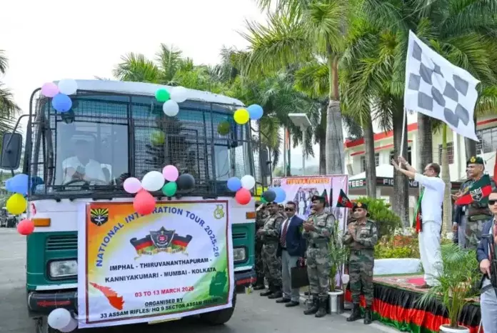 Manipur के मुख्यमंत्री ने राष्ट्रीय एकता यात्रा को हरी झंडी दिखाई Manipur के मुख्यमंत्री ने राष्ट्रीय एकता यात्रा को हरी झंडी दिखाई