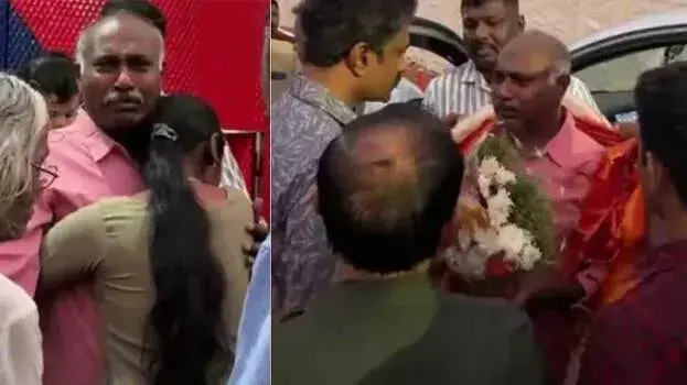 kerala: एमवीआई को जेल से बाहर निकलते ही समर्थकों ने भव्य स्वागत किया kerala: एमवीआई को जेल से बाहर निकलते ही समर्थकों ने भव्य स्वागत किया