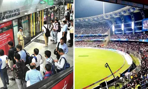 Mumbai मेट्रो 3 ने वानखेड़े में हाई-वोल्टेज इंडिया-इंग्लैंड T20 वर्ल्ड कप सेमीफाइनल के लिए सर्विस के घंटे बढ़ाए Mumbai मेट्रो 3 ने वानखेड़े में हाई-वोल्टेज इंडिया-इंग्लैंड T20 वर्ल्ड कप सेमीफाइनल के लिए सर्विस के घंटे बढ़ाए