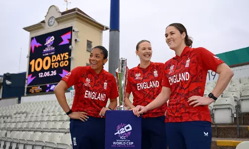 ICC महिला T20 WC के लिए 100 दिन का काउंटडाउन शुरू, मशहूर जगहों पर स्कोरबोर्ड रोशन ICC महिला T20 WC के लिए 100 दिन का काउंटडाउन शुरू, मशहूर जगहों पर स्कोरबोर्ड रोशन