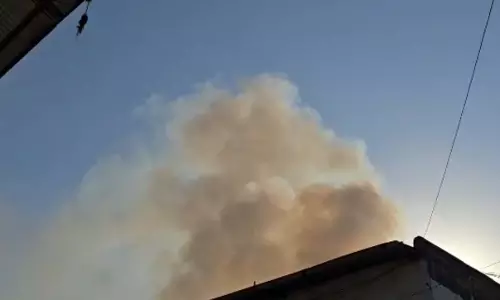 Raipur Breaking: होली के दिन प्रकाश कॉम्प्लेक्स में लगी भीषण आग, देखें VIDEO...