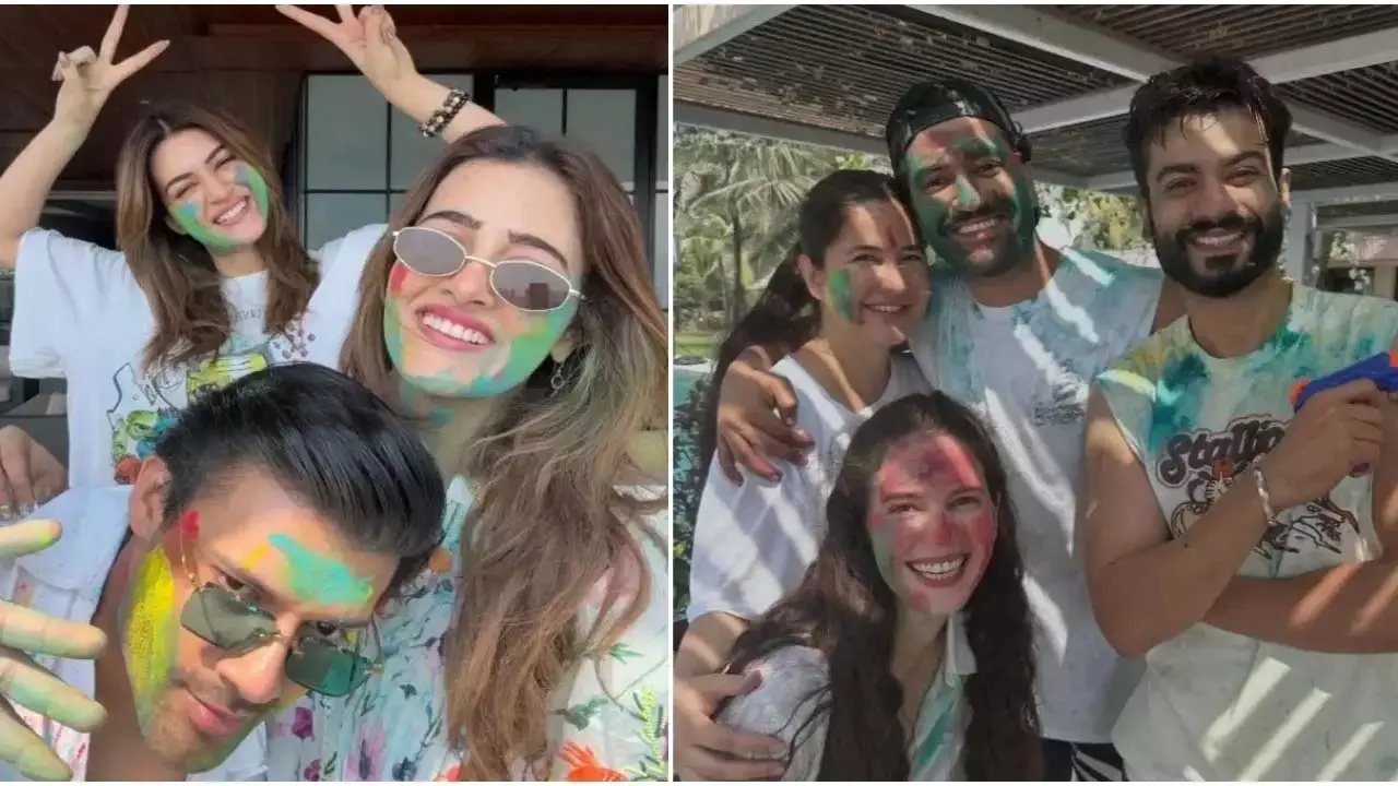 HOLI 2026: कैटरीना कैफ-विक्की कौशल ने इसे आरामदायक रखा; कृति सनोन रंगों में डूब गईं HOLI 2026: कैटरीना कैफ-विक्की कौशल ने इसे आरामदायक रखा; कृति सनोन रंगों में डूब गईं