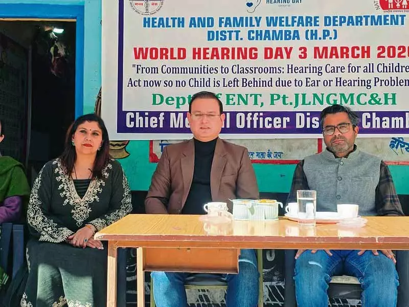वर्ल्ड हियरिंग डे के मौके पर Chamba में अवेयरनेस कैंप लगाया गया वर्ल्ड हियरिंग डे के मौके पर Chamba में अवेयरनेस कैंप लगाया गया