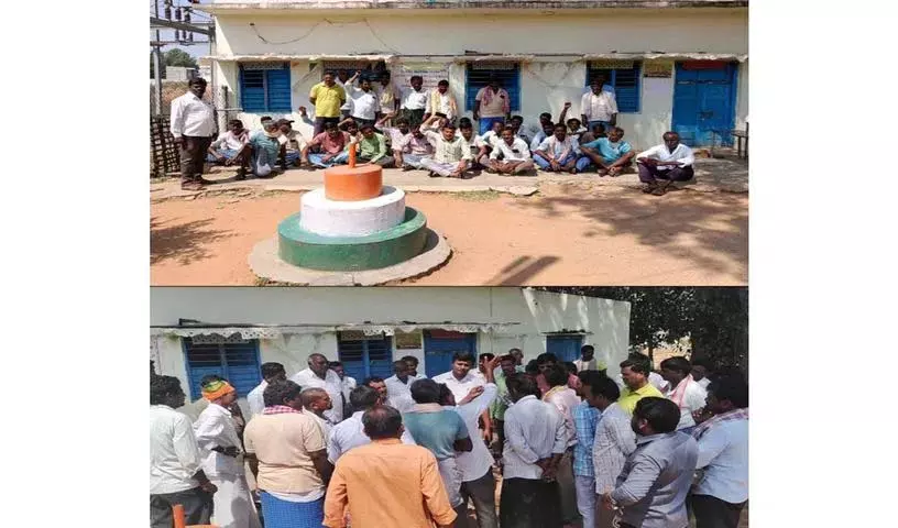 Angadipet Substation में बिजली कटौती पर किसानों का विरोध Angadipet Substation में बिजली कटौती पर किसानों का विरोध