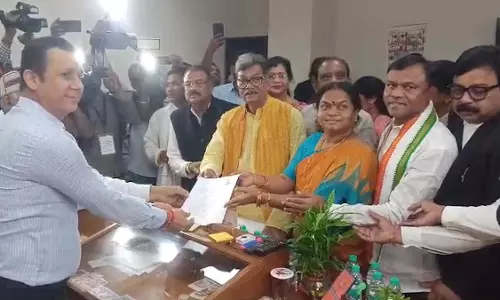 दूसरी बार फूलोदेवी नेताम ने राज्यसभा चुनाव के लिए दाखिल किया नामांकन