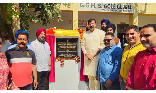 अरविंद गुप्ता ने GGHS गोले गुजराल में 6-क्लासरूम ब्लॉक की आधारशिला रखी