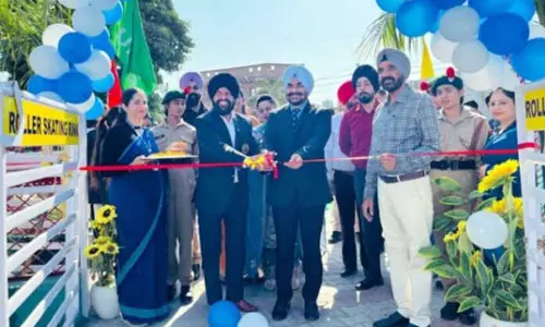 यूनिक इंटरनेशनल स्कूल Gadigarh में स्केटिंग रिंक का उद्घाटन