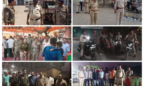 कड़ी सुरक्षा व्यवस्था के बीच धमतरी में शांतिपूर्ण ढंग से मनाई गई होली, ड्रोन से रखी गई निगरानी