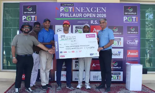 राजेश कुमार गौतम ने तीन-तरफ़ा प्लेऑफ़ में जीत हासिल कर PGTI नेक्सजेन फिल्लौर ओपन 2026 जीता राजेश कुमार गौतम ने तीन-तरफ़ा प्लेऑफ़ में जीत हासिल कर PGTI नेक्सजेन फिल्लौर ओपन 2026 जीता