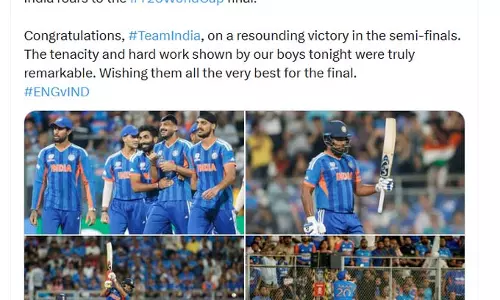अमित शाह ने टीम इंडिया की T20 सेमीफाइनल जीत पर दी बधाई अमित शाह ने टीम इंडिया की T20 सेमीफाइनल जीत पर दी बधाई