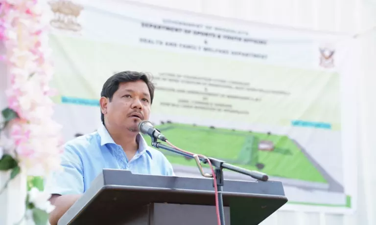 Meghalaya CM ने ईस्ट गारो हिल्स में PHC रेनोवेशन और मिनी स्टेडियम की नींव रखी Meghalaya CM ने ईस्ट गारो हिल्स में PHC रेनोवेशन और मिनी स्टेडियम की नींव रखी