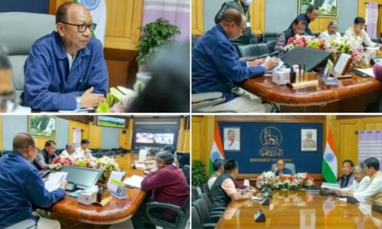 Manipur के CM ने कैबिनेट मीटिंग की अध्यक्षता की