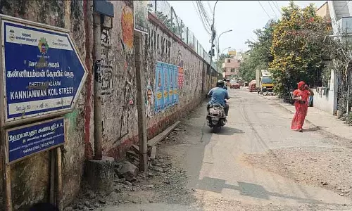 Chennai: खोदी गई कन्नियाम्मन कोइल सड़क पांच साल से उपेक्षित है
