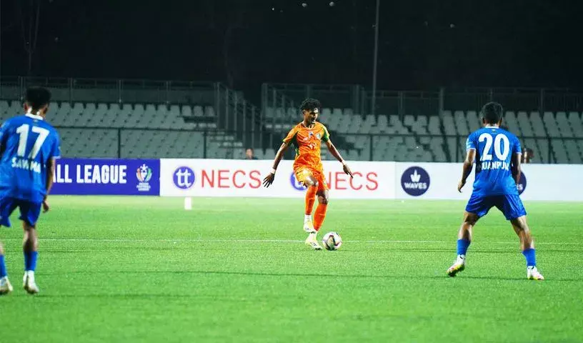 श्रीनिदी एफसी को आईएफएल में चानमारी एफसी के खिलाफ करीबी हार का सामना करना पड़ा श्रीनिदी एफसी को आईएफएल में चानमारी एफसी के खिलाफ करीबी हार का सामना करना पड़ा