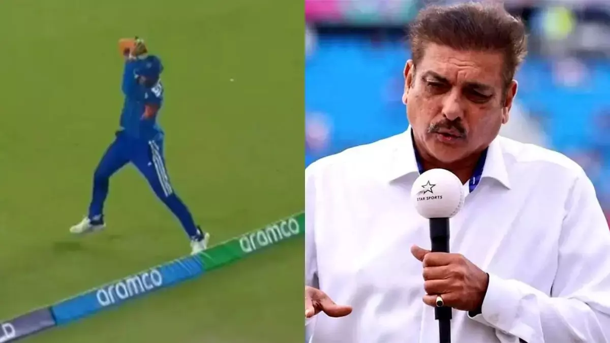 तिलक के कैच के बाद कमेंट्री में शास्त्री का ब्रेनफेड मोमेंट तिलक के कैच के बाद कमेंट्री में शास्त्री का ब्रेनफेड मोमेंट