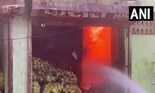 LIVE VIDEO : फल बाजार, कचरे में भड़की आग