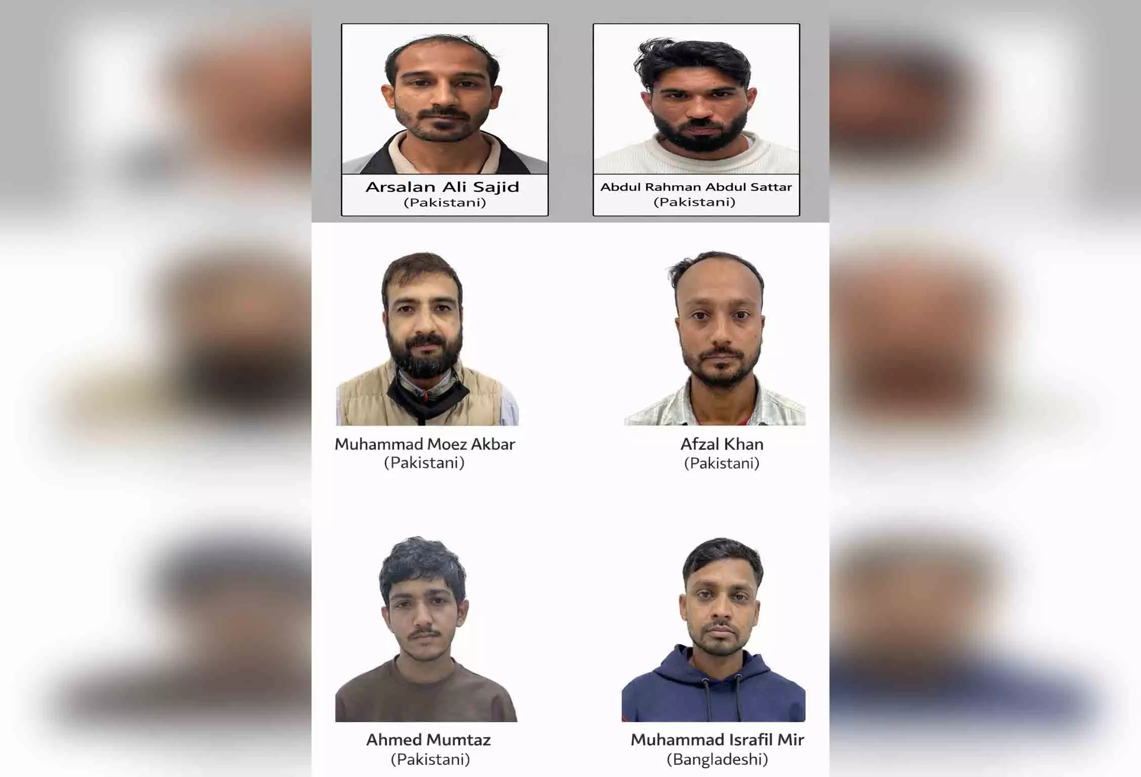 5 पाकिस्तानी 1 बांग्लादेशी नागरिक अरेस्ट, ईरानी हमले से हुए खुश, जश्न मनाया 5 पाकिस्तानी 1 बांग्लादेशी नागरिक अरेस्ट, ईरानी हमले से हुए खुश, जश्न मनाया