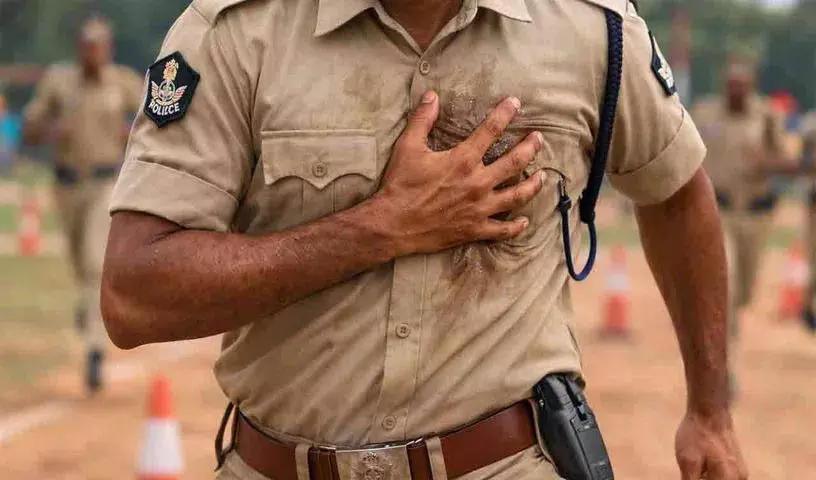 Head Constable वेंकटेश्वर राव की मंगलगिरी में हार्ट अटैक से मौत हो गई Head Constable वेंकटेश्वर राव की मंगलगिरी में हार्ट अटैक से मौत हो गई