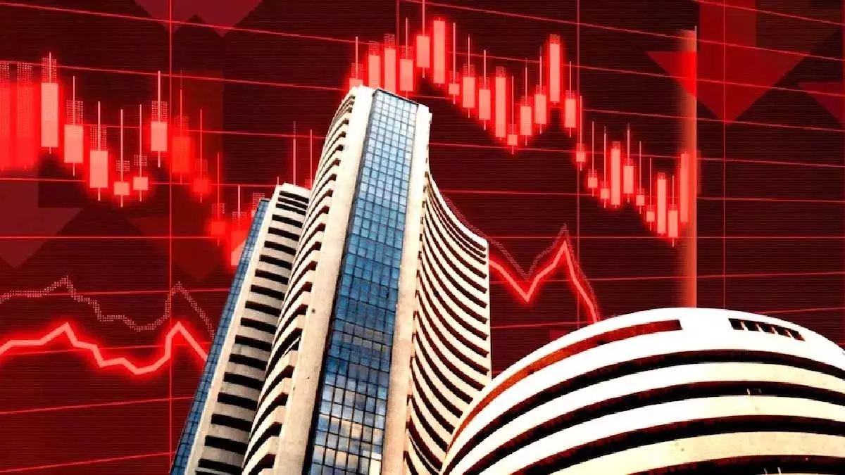 मध्य पूर्व में बढ़ते तनाव के चलते शेयर बाजार में बड़ी गिरावट; सेंसेक्स 1,342 अंक फिसला, निवेशकों के डूबे 3 लाख करोड़ रुपए मध्य पूर्व में बढ़ते तनाव के चलते शेयर बाजार में बड़ी गिरावट; सेंसेक्स 1,342 अंक फिसला, निवेशकों के डूबे 3 लाख करोड़ रुपए