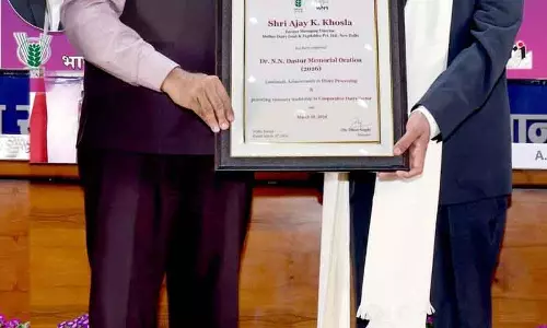 Karnal डेयरी दिग्गज खोसला को डॉ. दस्तूर मेमोरियल ओरेशन से सम्मानित