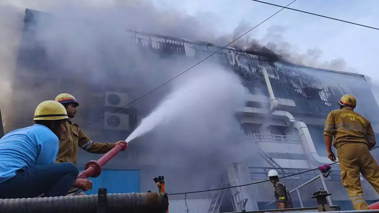 Noida: फैक्ट्री में भीषण आग, नोएडा में 250 लोग लपटों के बीच से बचाए गए Noida: फैक्ट्री में भीषण आग, नोएडा में 250 लोग लपटों के बीच से बचाए गए