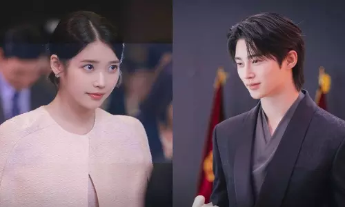 IU और Byeon Woo Seok Perfect Crown के टीज़र में नकली शादी करते IU और Byeon Woo Seok Perfect Crown के टीज़र में नकली शादी करते
