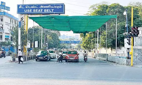 Chennai कॉर्पोरेशन के शेड नेट शहर भर के वाहन चालकों को राहत देंगे Chennai कॉर्पोरेशन के शेड नेट शहर भर के वाहन चालकों को राहत देंगे