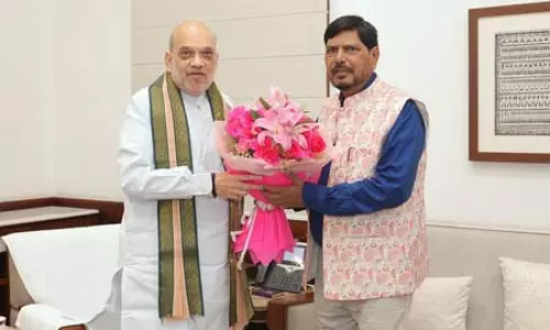 अमित शाह से मिले केंद्रीय मंत्री रामदास अठावले, राज्यसभा में तीसरी बार चुने जाने पर जताया आभार