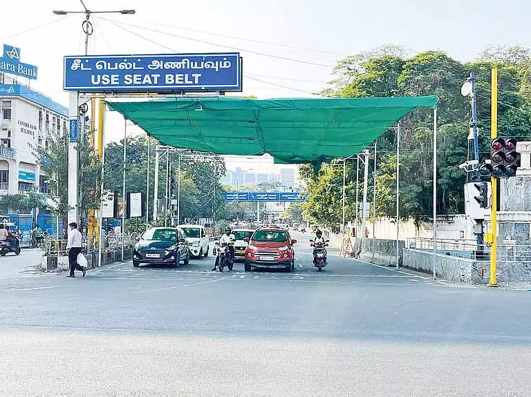 Chennai कॉर्पोरेशन के शेड नेट शहर भर के वाहन चालकों को राहत देंगे Chennai कॉर्पोरेशन के शेड नेट शहर भर के वाहन चालकों को राहत देंगे