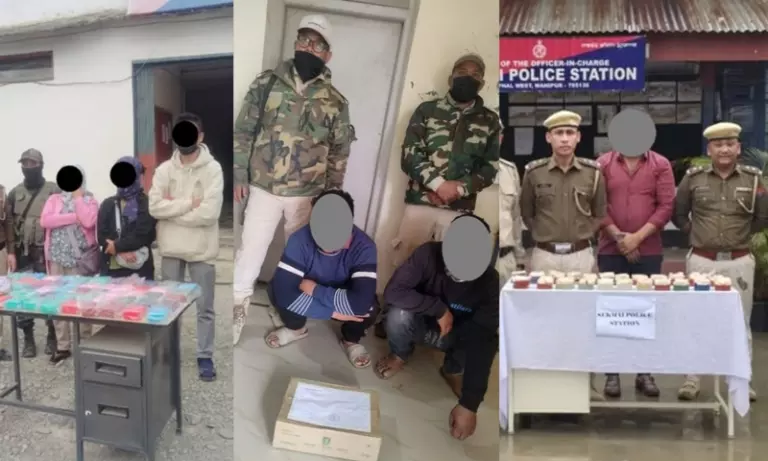 Manipur: 2 करोड़ रुपये की ड्रग्स के साथ छह ड्रग तस्कर गिरफ्तार, इनमें से एक नागालैंड का Manipur: 2 करोड़ रुपये की ड्रग्स के साथ छह ड्रग तस्कर गिरफ्तार, इनमें से एक नागालैंड का