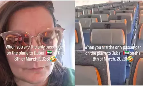 रिगा से दुबई जाने वाली flight में महिला बनी एकमात्र यात्री रिगा से दुबई जाने वाली flight में महिला बनी एकमात्र यात्री