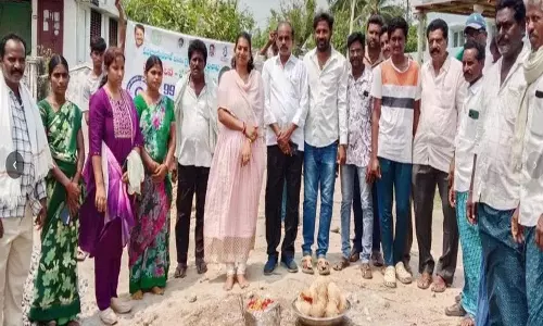 लक्कावरम में CC road निर्माण कार्यों का शिलान्यास किया गया