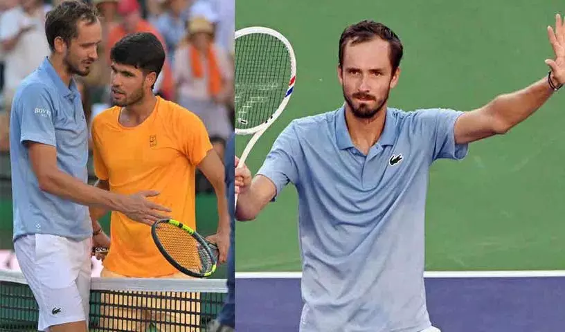 Tennis में चौंकाने वाली हार: कार्लोस अल्काराज़ को दानिल मेदवेदेव ने हराया Tennis में चौंकाने वाली हार: कार्लोस अल्काराज़ को दानिल मेदवेदेव ने हराया