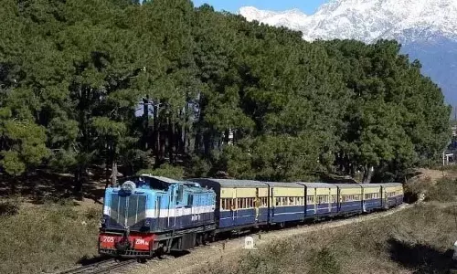 Una में ट्रेन की चपेट में आकर 50 जानवर मरे