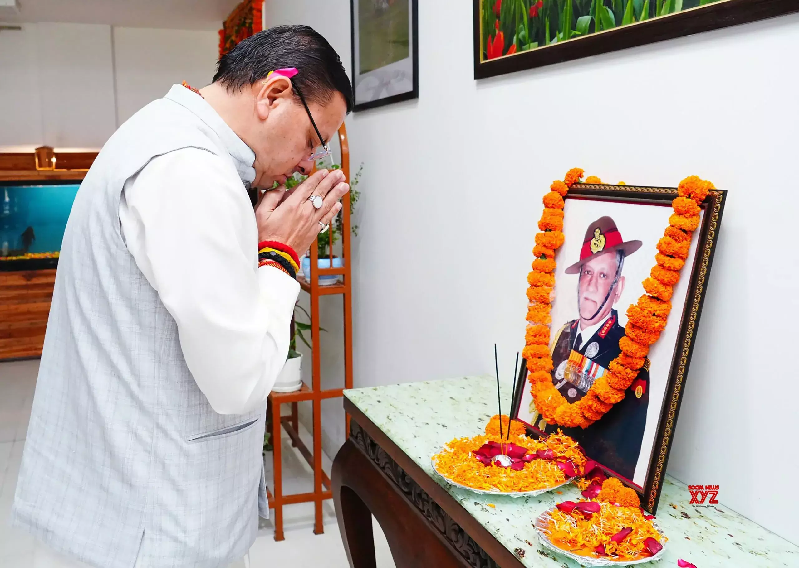 Dehradun: मुख्यमंत्री धामी ने जनरल बिपिन रावत जयंती पर दी श्रद्धांजलि
