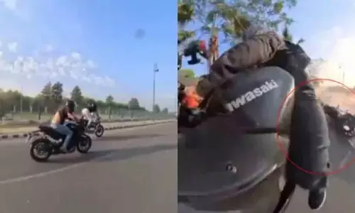 Lucknow में रॉयल एनफील्ड और निंजा की रेस का दुखद अंत