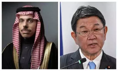 Saudi और जापानी विदेश मंत्रियों ने क्षेत्रीय घटनाओं पर चर्चा की Saudi और जापानी विदेश मंत्रियों ने क्षेत्रीय घटनाओं पर चर्चा की