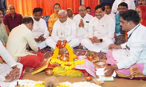 CM और राज्यपाल मंगूभाई पटेल ने उज्जैन में गीता भवन के लिए भूमि पूजन किया